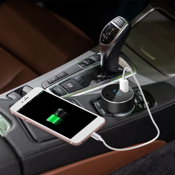 Universal 15W-3.1A Dual USB Car Charger Adapter Aluminum Alloy Fast Car Charging Adapter For IOS Phone XR XS Tablet PC - Image 10