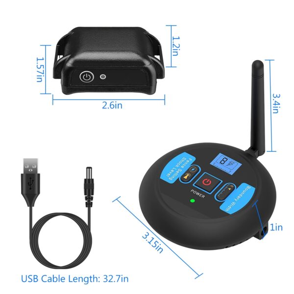 1Set Wireless Electric Dog Fence Pet Shock Boundary Containment System Electric Training Collar For Small Medium Large Dogs - Image 9