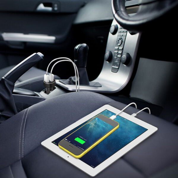 Universal 15W-3.1A Dual USB Car Charger Adapter Aluminum Alloy Fast Car Charging Adapter For IOS Phone XR XS Tablet PC - Image 5