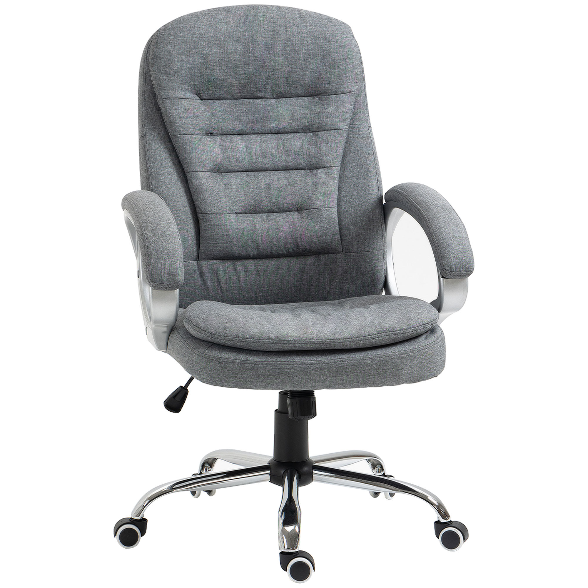 Vinsetto High Back Executive Home Office Chair Adjustable Height Upholstered Padding Gray - Image 7