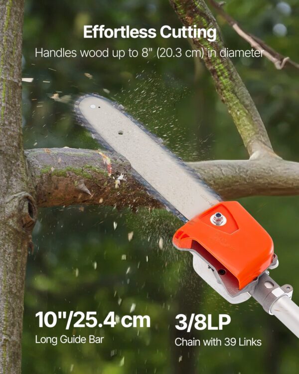Gas Pole Saw 43CC 2-Stroke Extendable Cordless Tree Trimmer 10 In Cutting Bar - Image 3