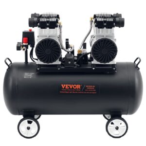 Air Compressor, 20 Gallon Steel Tank, 4HP 10.6 CFM@90 PSI Oil Free Air Compressor & Max. 125PSI Pressure, 78dB Ultra Quiet Portable Compressor, For Auto Repair, Tire Inflation, Spray Painting