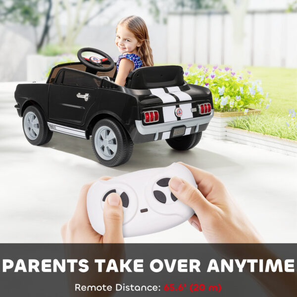 Ride On Car With Remote Control, Adjustable Speed, MP3, Smooth Start, LED Lights, Black - Image 6