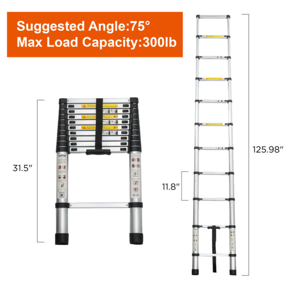 Aluminum Telescoping Ladder For Outdoor Work - Image 4