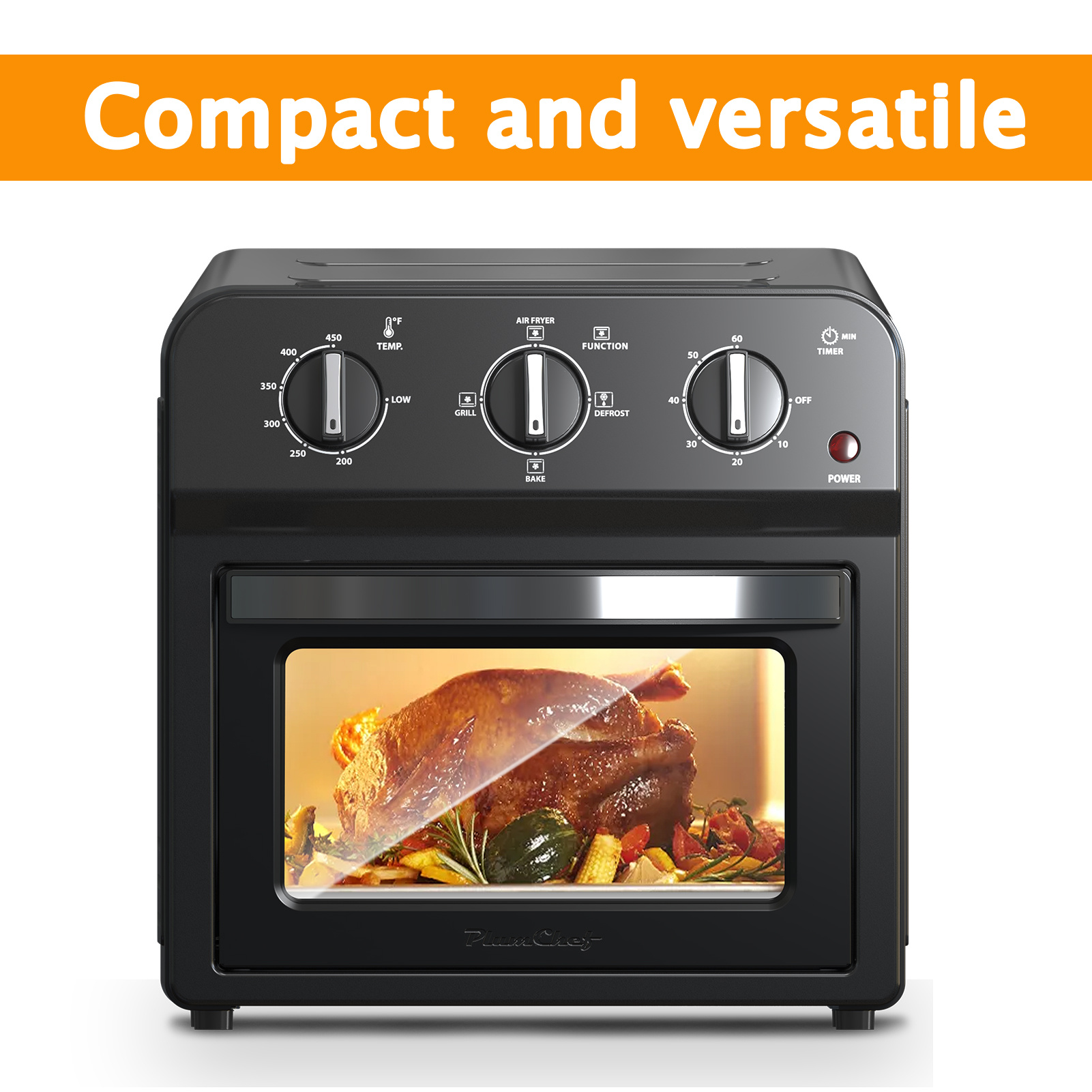 Family Size Air Fryer Toaster Oven Combo,13QT,Hot Air Circulation For Healthy Oil-Free Cooking, Multifunctional Convection Contertop Oven, Adjustable Time & Temp Control, Amazon Resale Prohibited - Image 10