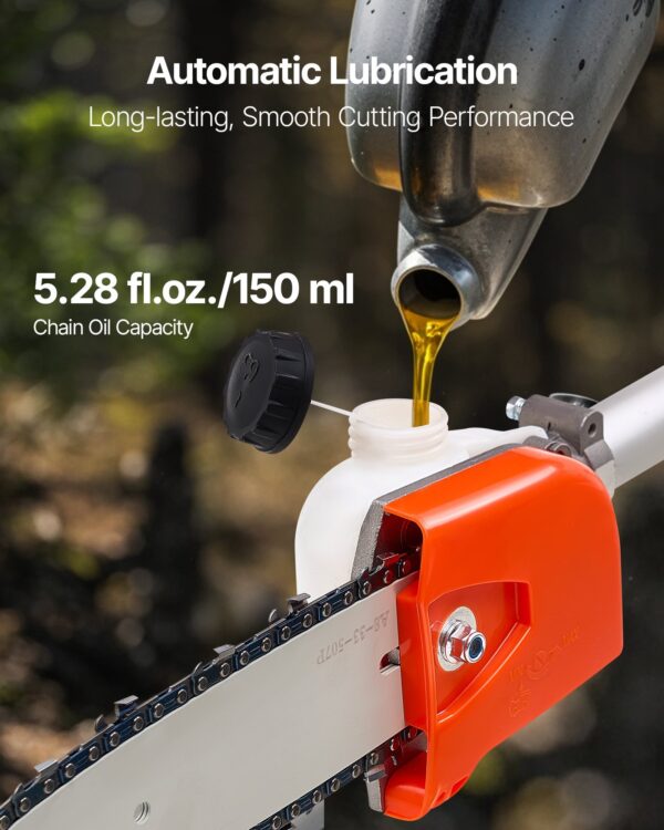 Gas Pole Saw 33CC 2-Stroke Extendable Cordless Tree Trimmer 8 In Cutting Bar - Image 3
