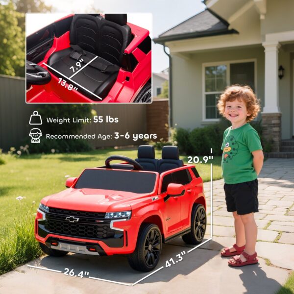 Electric Ride On Car 12V Kids Ride-on Toy, Red - Image 4