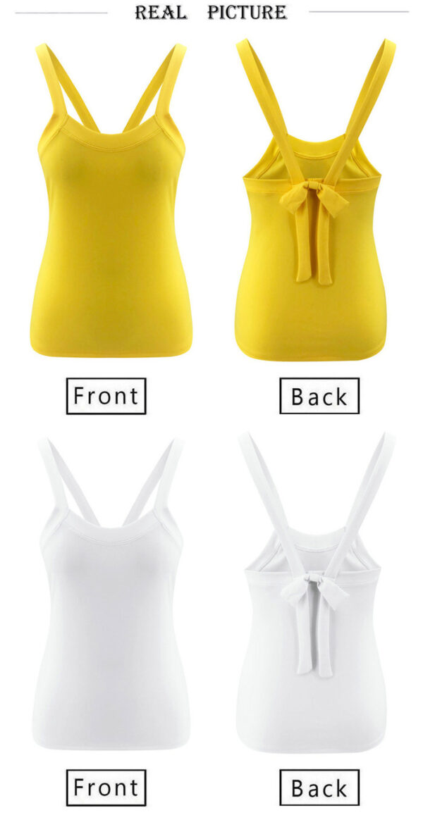 Sexy Halter Strap Slim Bow Small Vest Top - Image 3