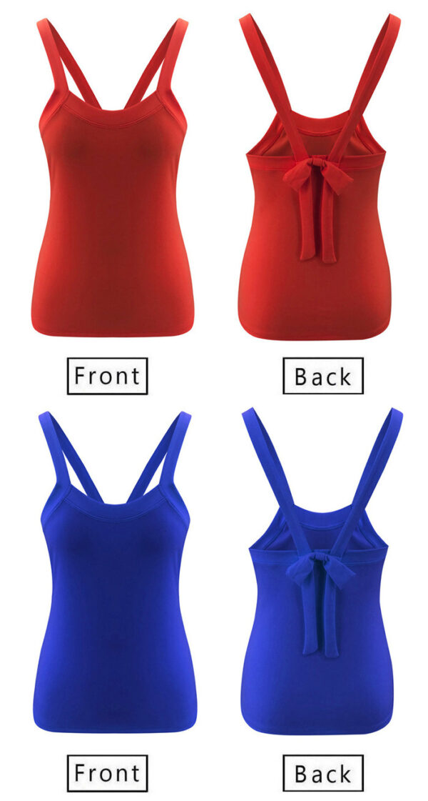 Sexy Halter Strap Slim Bow Small Vest Top - Image 7