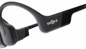 SHOKZ OpenRun Bone Conduction Open-Ear Bluetooth Sport Headphones, Running Workout Bundle with Waterproof Carrying Case & Sweat Headband, IP67 Sweat Resistant, 8H Playtime, Mic, Black : Electronics