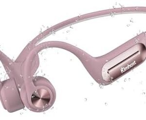 KIM HOST Bone Conduction Headphones, Open Ear Headphones with MP3 Mode 32GB, 10Hrs Playtime IP68 Waterproof Swimming Headphones Secure Fit for Running, Cycling, Work, Gift（Pink） : Electronics