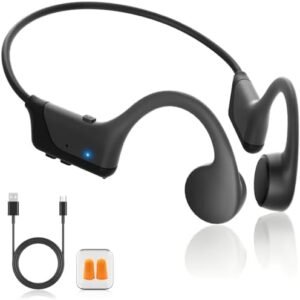 Gelecek Bone Conduction Headphones，Open-Ear，Bluetooth 5.4，IPX5 Waterproof，10-Hour Battery Life，Lightweight Wireless Sports Earphones，Sweatproof Headset for Running，Cycling，Hiking，Gym Fitness : Electronics