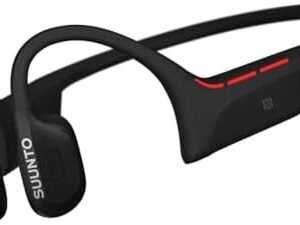 SUUNTO Wing 2 Open-Ear Bone Conduction Headphones, Wireless Bluetooth Earphones, Workouts Running Sports, IP66 Waterproof, Head Movement Control, Safety LED Lights, 12H Playtime+24H Powerbank, Black : Electronics