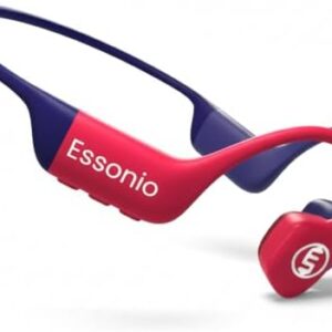 essoniox Premium Bone Conduction Headphones – Waterproof IP78, Open-Ear Bluetooth 5.4 with 32GB MP3, Noise-Canceling Mic, AI Voice Control, Luxury Titanium Build for Swimming, Running, and Gym : Electronics
