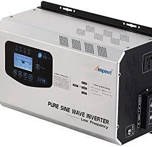 Ampinvt 3000W Peak 9000W Pure Sine Wave Inverter,12V DC to 120V AC Output with Battery AC Charger for Off-Grid Solar RV Boat Home,Support Sealed Gel AGM Flooded Lithium Battery : Automotive