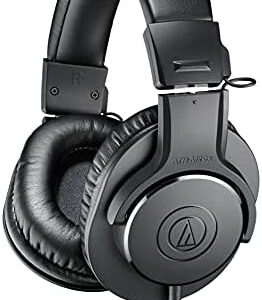 Audio-Technica ATH-M20x Professional Studio Monitor Headphones, Black : Musical Instruments