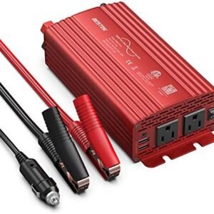 BESTEK 500W Pure Sine Wave Power Inverter DC 12V to AC(2 Outlets) 110V Car Charger Plug Inverter Adapter Converter with 4.2A Dual USB Charging Ports, ETL Listed : Automotive