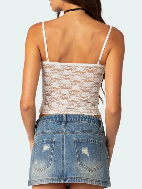 Women's Short Lace Spaghetti-strap Camisole Top - Image 7