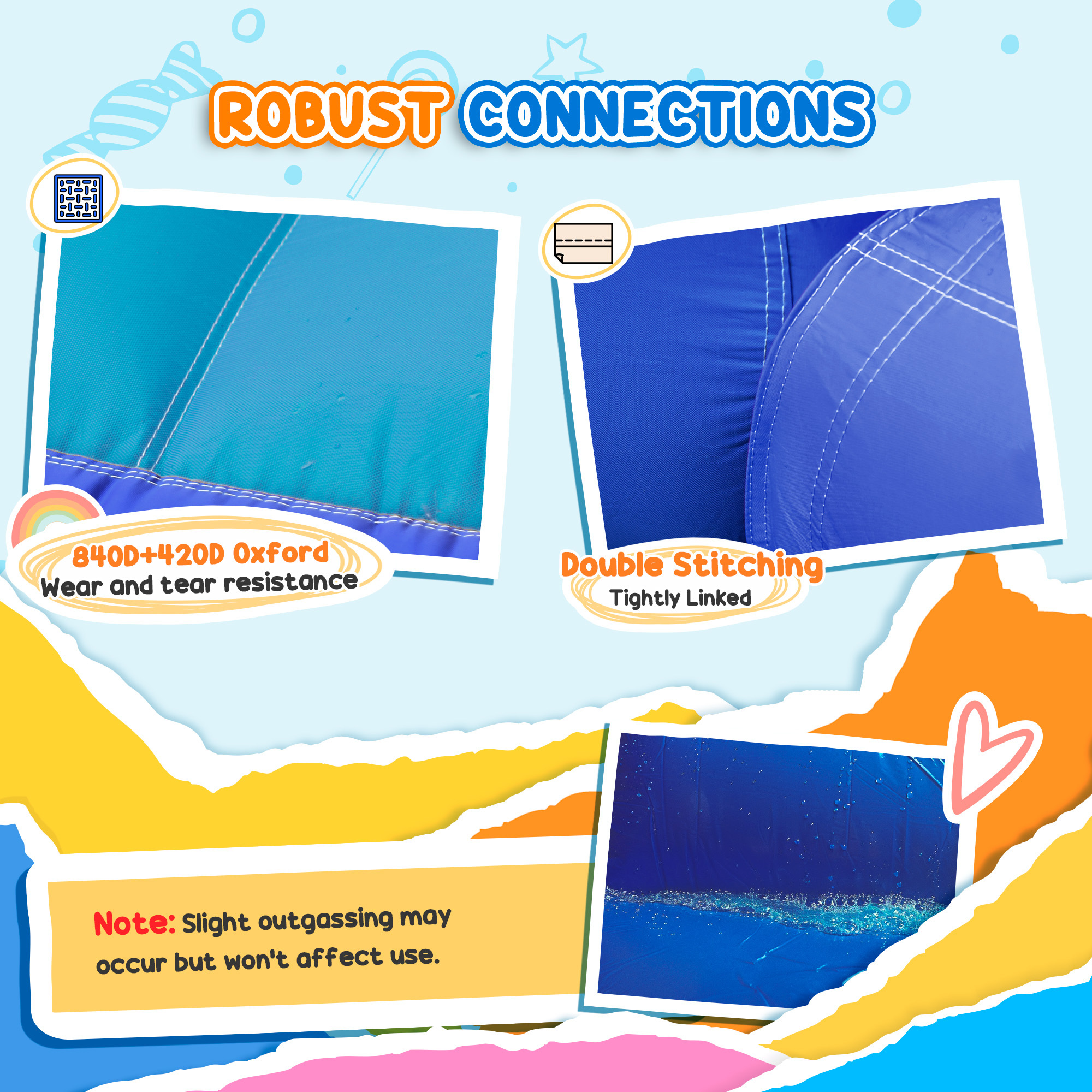 5 In 1 Inflatable Bounce House, Water Slide With 550W Blower, Splash Pool, Trampoline, Climbing Wall, Cannon - Image 3