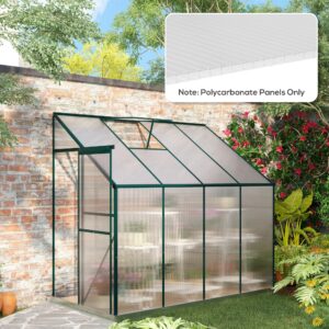 14 Pieces Twin-Wall Polycarbonate Panels Waterproof UV Protected Polycarbonate Greenhouse Panels, 4' X 2' X 0.16", Clear