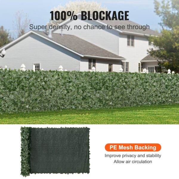 Ivy Privacy Fence, 59 X 158in Artificial Green Wall Screen, Greenery Ivy Fence W/ Mesh Cloth Backing And Strengthened Joint, Faux Hedges Vine Leaf Decoration For Outdoor Garden, Yard, Balcony - Image 5