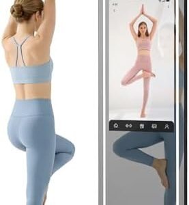 LumaVue Smart Fitness Mirror for Home Gym Workout, 32" Touchscreen & Open System, No Subscription Fees, Support Fitness Apps, Wall Mount & Free Standing, Can be Used with Home Workout Equipment : Home & Kitchen