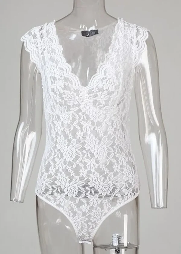 Summer Sexy V Neck Lace Vest Top Women Solid Sleeveless Tank Tops Female Elegant Floral Hollow Out Bodycon Clubwear T Shirt - Image 16