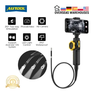 AUTOOL SVB302 LED lighting Automotive Borescope Electric Steering IP67 Waterproof Industrial Pipe Borescope Borescope