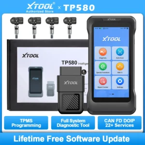 XTOOL TP580 Automotive Scanner TPMS Programming Tools CAN FD DOIP FCA Full System Diagnostic 22+ Services Lifetime Free Update