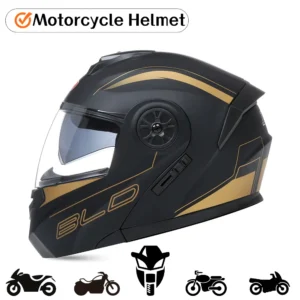 Motorcycle helmet -Full-face type,suitable for all seasons,comfortable and breathable, equipped with dual lenses and open design