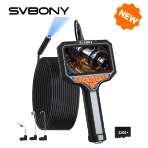 SVBONY SM501 Industrial Endoscope 4.3-inch IPS Display Screen Borescope with Semi-rigid cable for Pipeline Mechanical Inspection