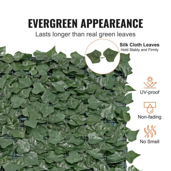 Ivy Privacy Fence, 59 X 158in Artificial Green Wall Screen, Greenery Ivy Fence W/ Mesh Cloth Backing And Strengthened Joint, Faux Hedges Vine Leaf Decoration For Outdoor Garden, Yard, Balcony - Image 4