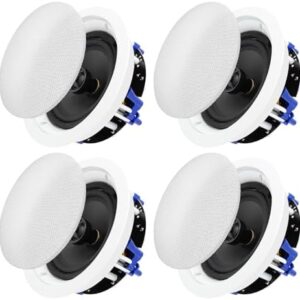 STUDIOFINIX 6.5 Inch Ceiling Speakers 640 Watts 2 Way Flush Mount Passive for Home Theater, Living Room, Office,Kichten,Study Room,Basement,Covered Patio and Flush Mount(4 Speakers) : Electronics