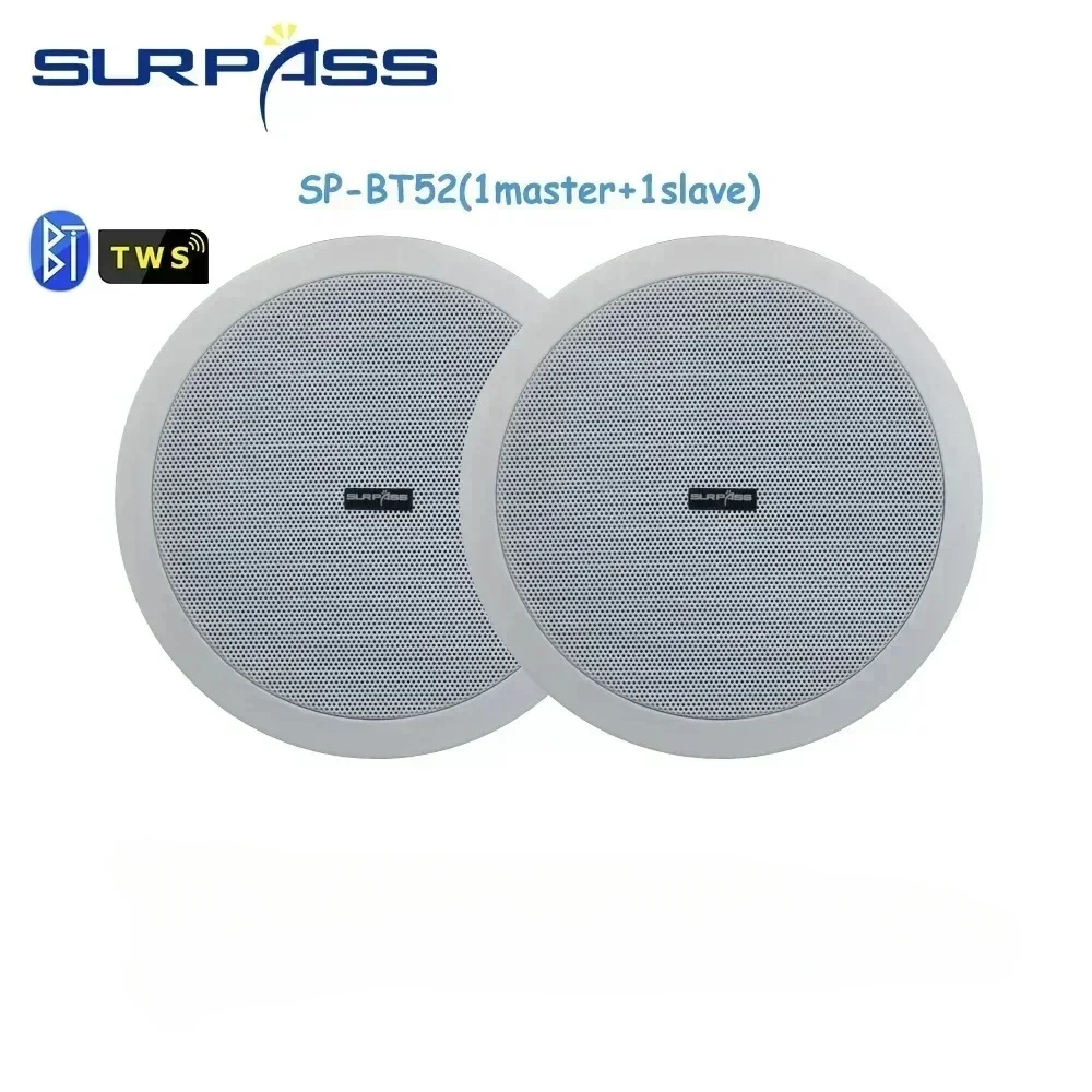 5.25 Inch audience 10W Bluetooth Ceiling speakers Built In Digital Class D Amplifier Bluetooth speaker for Indoor Outdoor Camper - Image 8