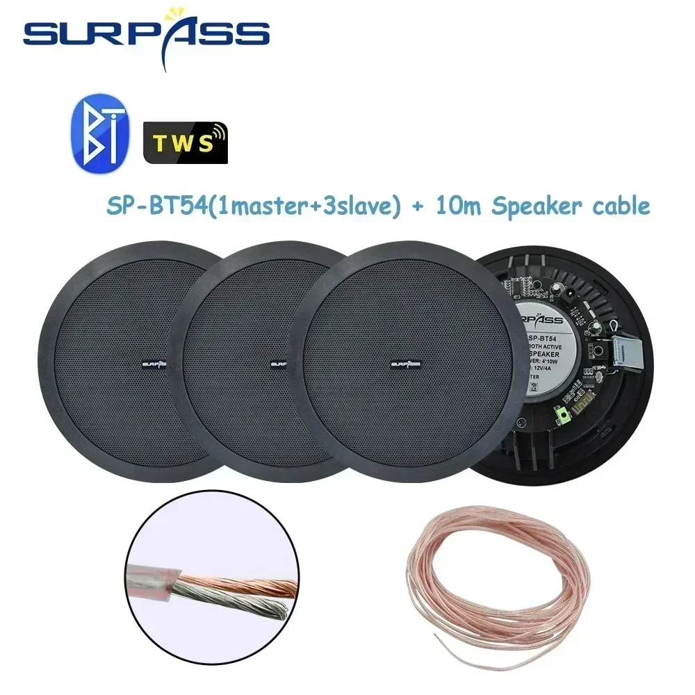5.25 Inch audience 10W Bluetooth Ceiling speakers Built In Digital Class D Amplifier Bluetooth speaker for Indoor Outdoor Camper - Image 9