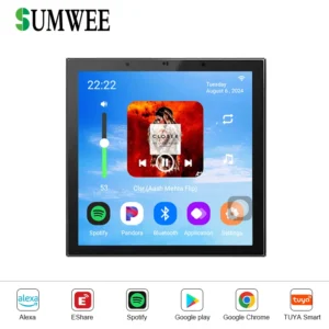 Home WIFI Smart Audio wall amplifier Android 11 4inch TUYA music player Bluetooths Background Music sound system ceiling speaker