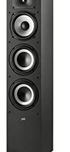 Polk Monitor XT60 Tower Speaker - Hi-Res Audio Certified, Dolby Atmos, DTS:X & Auro 3D Compatible, 1" Tweeter, 6.5" Dynamically Balanced Woofer, (2) 6.5" Passive Radiators (Single, Midnight Black) : Electronics