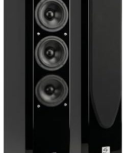 Suber Electronics FSS-2500SE Floor Standing Tower Speakers Pair, 3-Way Hi-Fi Home Theater Speakers, Dual 6.5" Woofers, 90dB Sensitivity, Piano Gloss Black Finish, Removable Grilles : Electronics