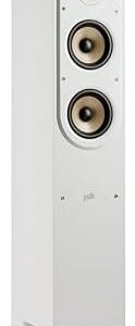 Polk Signature Elite ES50 Tower Speaker - Hi-Res Certified, Dolby Atmos Speakers & DTS:X Compatible, 1" Tweeter & (2) 5.25" Woofers, Power Port Technology for Effortless Bass, Contemporary White : Electronics