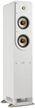 Polk Signature Elite ES50 Tower Speaker - Hi-Res Certified, Dolby Atmos Speakers & DTS:X Compatible, 1" Tweeter & (2) 5.25" Woofers, Power Port Technology for Effortless Bass, Contemporary White : Electronics