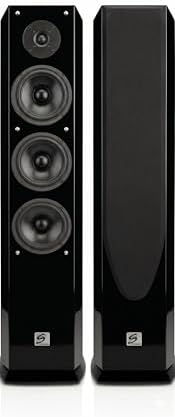 Suber Electronics FSS-2500SE Floor Standing Tower Speakers Pair, 3-Way Hi-Fi Home Theater Speakers, Dual 6.5" Woofers, 90dB Sensitivity, Piano Gloss Black Finish, Removable Grilles : Electronics - Image 2
