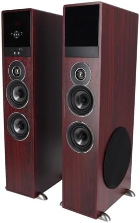 Rockville TM80C Powered Home Theater Tower Speaker System, Cherry Wood, 800W, 8" Subwoofers, Bluetooth, USB/SD Playback, FM Radio, Remote Control, Karaoke Ready, Perfect for Home Entertainment | 800W Peak/200W RMS, Bluetooth, Optical/RCA/Aux Inputs, USB/SD, 8-Band EQ, Dual Mic Inputs, Remote Control : Electronics - Image 6