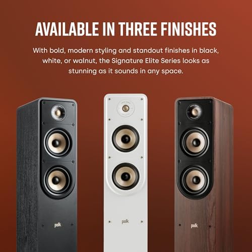 Polk Signature Elite ES50 Tower Speaker - Hi-Res Certified, Dolby Atmos Speakers & DTS:X Compatible, 1" Tweeter & (2) 5.25" Woofers, Power Port Technology for Effortless Bass, Contemporary White : Electronics - Image 8