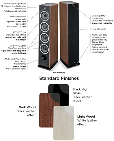Focal Vestia No3 Slender 3-Way Floorstanding Loudspeakers Finished in Light Wood - Pair : Electronics - Image 3
