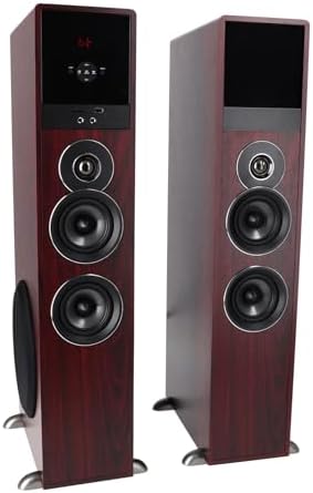 Rockville TM80C Powered Home Theater Tower Speaker System, Cherry Wood, 800W, 8" Subwoofers, Bluetooth, USB/SD Playback, FM Radio, Remote Control, Karaoke Ready, Perfect for Home Entertainment | 800W Peak/200W RMS, Bluetooth, Optical/RCA/Aux Inputs, USB/SD, 8-Band EQ, Dual Mic Inputs, Remote Control : Electronics - Image 7