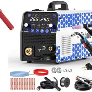 250Amp MIG Welder TIG Torch Included 120V/240V RBM2500 PRO, 8-in-1 Multiprocess Welding Machine with Dual Aluminum with Welding Electrode Holder 400AMP -