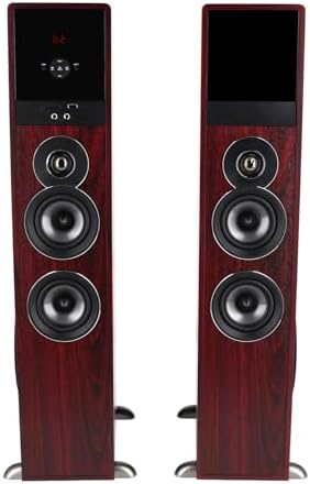 Rockville TM80C Powered Home Theater Tower Speaker System, Cherry Wood, 800W, 8" Subwoofers, Bluetooth, USB/SD Playback, FM Radio, Remote Control, Karaoke Ready, Perfect for Home Entertainment | 800W Peak/200W RMS, Bluetooth, Optical/RCA/Aux Inputs, USB/SD, 8-Band EQ, Dual Mic Inputs, Remote Control : Electronics - Image 2