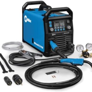Millermatic® 211 PRO MIG Welder Machine, Dual-Voltage, Auto-Set™ | 120/240V MIG welder; Welds steel, aluminum to 3/8 in; thick; Features Auto-Set™, Dyna-Pulse™, upgradable software -