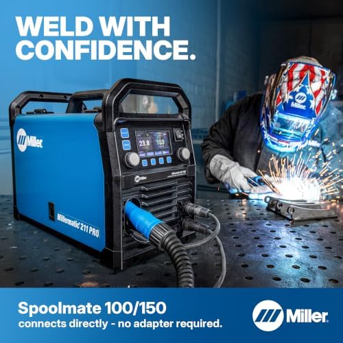 Millermatic® 211 PRO MIG Welder Machine, Dual-Voltage, Auto-Set™ | 120/240V MIG welder; Welds steel, aluminum to 3/8 in; thick; Features Auto-Set™, Dyna-Pulse™, upgradable software - - Image 5