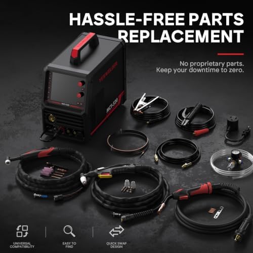 YESWELDER 6-in-1 Welder & Plasma Cutter Combo, 110V/220V MCT-520 | MIG/Flux Core/CUT/TIG/Stick/Spool Gun Compatible, 7" LCD Display, Aluminum Welding, Shop-to-DIY Flexibility - - Image 9